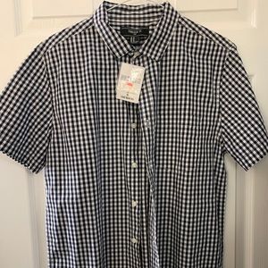 Brand new navy/white Men shirt size M